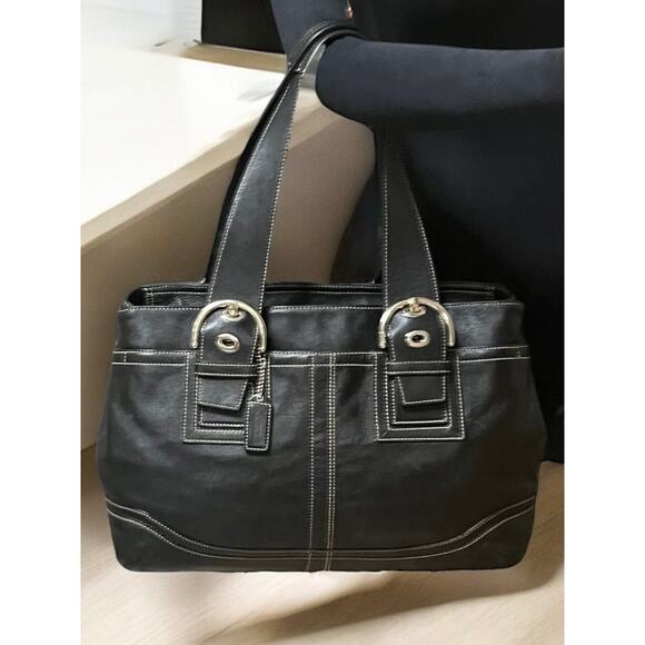 Y2K Coach F10912 Soho Leather Carryall & 6A06 Soho Slim Envelope Wallet - Picture 10 of 15